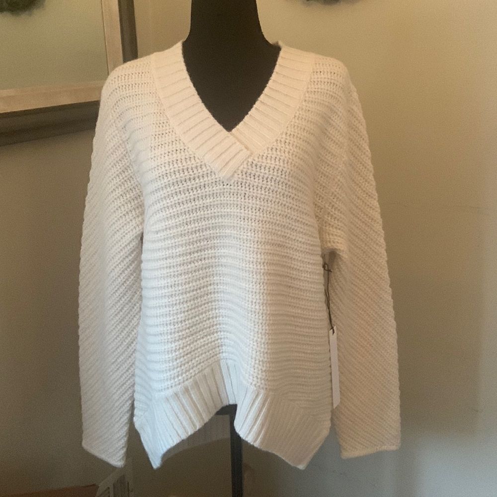 NWT Paper denim &cloth hi lo oversized sweater very soft and warm size S